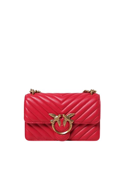 Borsa Mini Love Bag One Chevronin pelle Rosso PINKO | 100074 A0GKR30Q